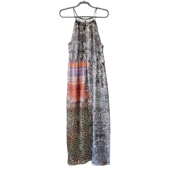 Anthropologie Walter Baker Animal Bohemian Abstract Vacation Fairy Maxi Dress L - Picture 2 of 7